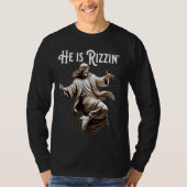 Breaking Cool Rizz Vibe Hij is Rizzin Jezus Dansen T-shirt (Voorkant)