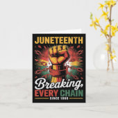 Breaking elke keten sinds 1865 Juneteenth Vrouwen  Kaart (Gele Bloem)