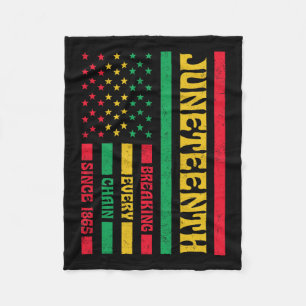 Breaking Every Chain 1865 American Flag Africa Fleece Deken