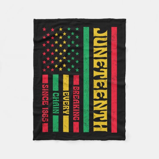 Breaking Every Chain 1865 American Flag Africa Fleece Deken (Voorkant)