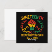Breaking Every Chain beroemd gemaakt door Juneteen Kaart (Voorkant / Achterkant)