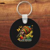 Breaking Every Chain Black Geschiedenis Maand Vrou Sleutelhanger (Voorkant)