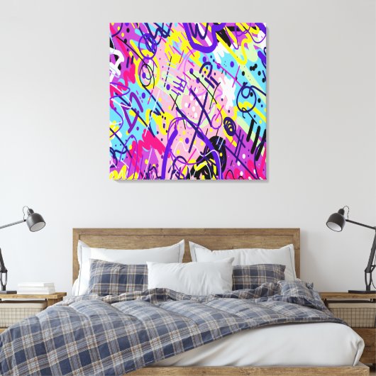 Breaking Free: Abstracte kunst Canvas Afdruk (Insitu (Slaapkamer))