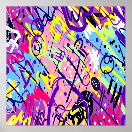 Breaking Free: Abstracte kunst Poster (Voorkant)