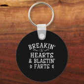 Breaking Hearts And Blasting Farts Kids Funny Sleutelhanger (Voorkant)