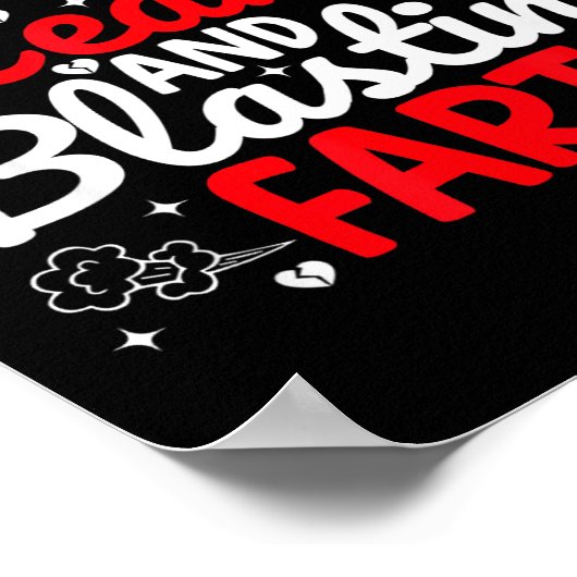 Breaking Hearts And Blasting Farts Valentine Funny Poster (Hoek)