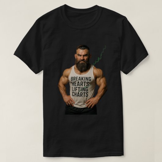 Breaking Hearts Lifting Charts T-shirt (Design voorkant)