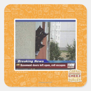 Breaking News 2 Vierkante Sticker