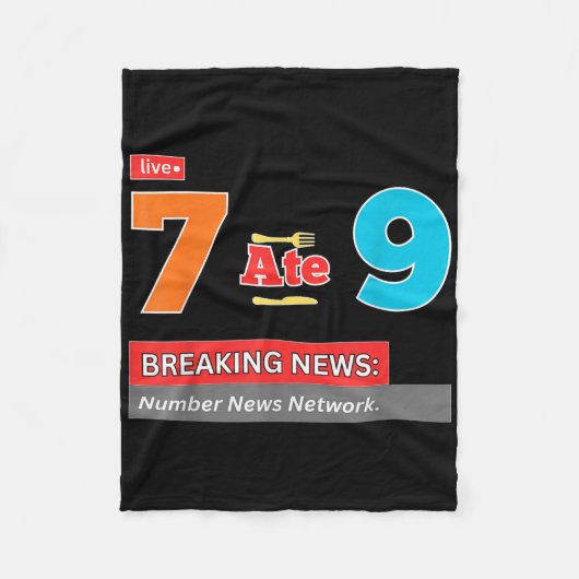 Breaking News 7 At 9 Wiskunde Grap Grappig 67 Meme Fleece Deken (Voorkant)