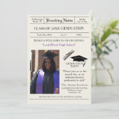 "Breaking News" Afstudeerfeest Foto Kaart (Staand voorkant)