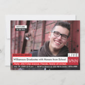 Breaking News Afstuderen 🚨 Specialized TV Graphic Kaart (Voorkant)