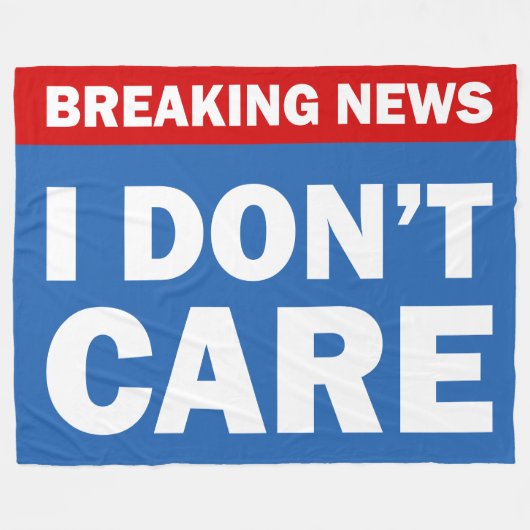 Breaking News Fleece Deken (Voorkant (Horizontaal))