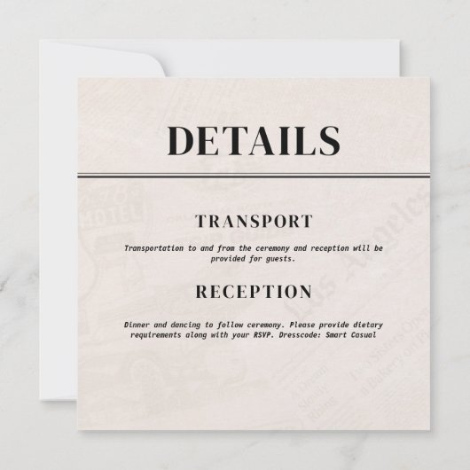  Breaking News Foto Huwelijksuitnodiging Kaart (Achterkant)