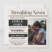  Breaking News Foto Huwelijksuitnodiging Kaart (Voorkant)