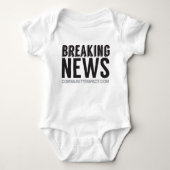 Breaking News - geboorteaankondiging / geschenk Romper (Voorkant)