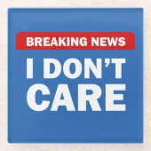 Breaking News Glazen Onderzetter (Voorkant)