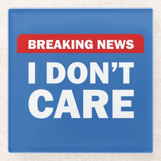 Breaking News Glazen Onderzetter (Voorkant)