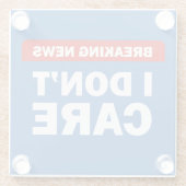 Breaking News Glazen Onderzetter (Achterkant)