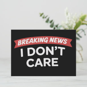 Breaking News Het Kan Me Niet Schelen Grappige Sar Kaart