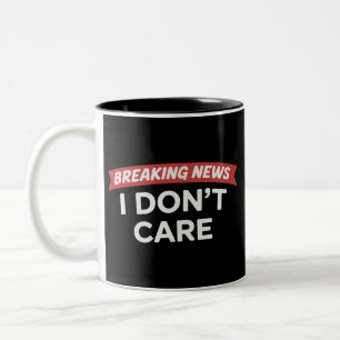 Breaking News Het Kan Me Niets Schelen Grappige Sa Tweekleurige Koffiemok