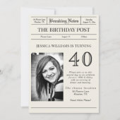 "Breaking News" Verjaardag Post Foto Kaart (Voorkant)