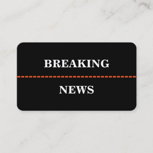 Breaking News Visitekaartje (Voorkant)