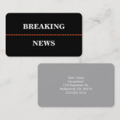 Breaking News Visitekaartje (Voorkant / Achterkant)