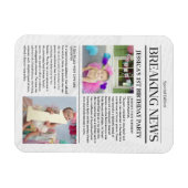 Breaking News Voorpagina Kranten 1e verjaardag Magneet (Horizontaal)