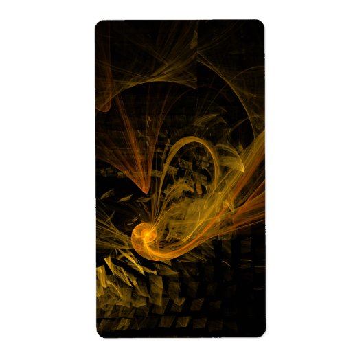 Breaking Point Abstract Art Fractal Etiket (Voorkant)
