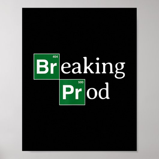 Breaking Prod Funny Dev's Meme T-shirt.png Poster (Voorkant)