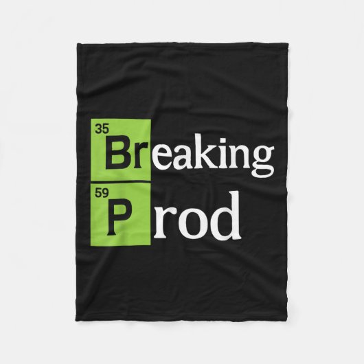 Breaking Prod Funny Dev Ops T-shirt.png Fleece Deken (Voorkant)