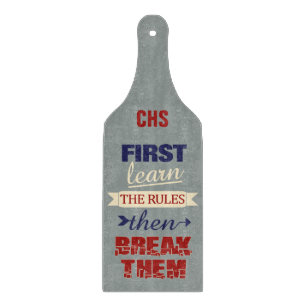 Breaking Regels aangepaste monogram snijplank