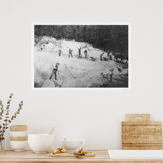 Breaking Rocks Alaska 1916 Poster (Keuken)