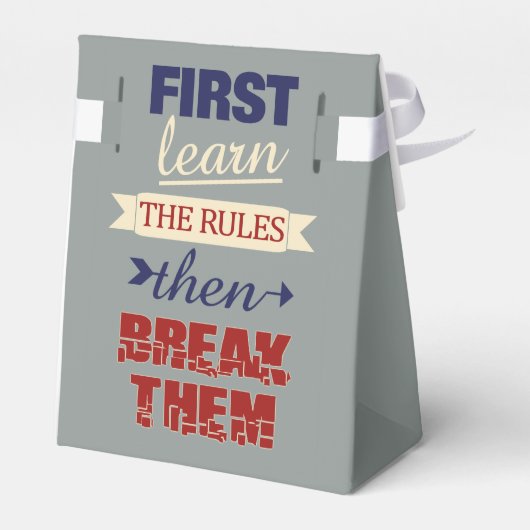 Breaking Rules aangepaste gunst vak Bedankdoosjes (Achterkant)