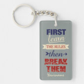 Breaking Rules aangepaste sleutelhanger (Voorkant)