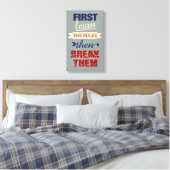 Breaking Rules canvas print (Insitu (Slaapkamer))