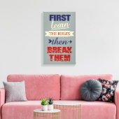 Breaking Rules canvas print (Insitu (Woonkamer))
