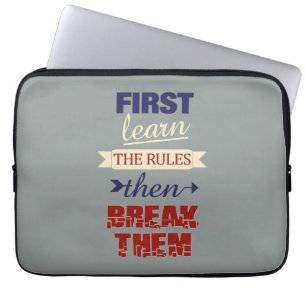 Breaking Rules laptophoezen Laptop Sleeve