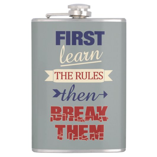 Breaking Rules maatkolf Heupfles (Voorkant)