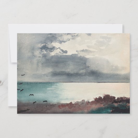 Breaking Storm, de kust van Maine | Winslow Homer (Voorkant)