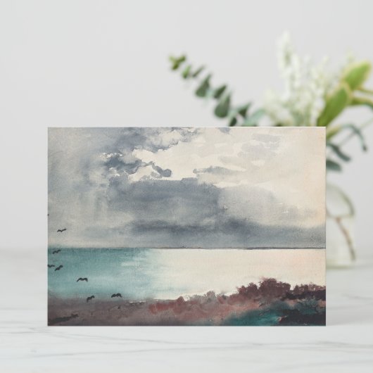 Breaking Storm, de kust van Maine | Winslow Homer (Staand voorkant)