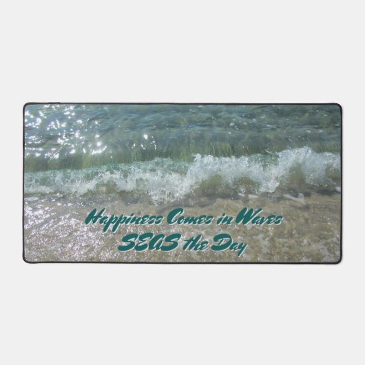 Breaking Surf Kuststrand Fotografisch Bureaumat (Voorkant)