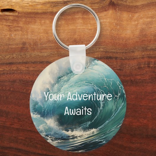Breaking Surf Uw avontuur begint Sleutelhanger (Achterkant)
