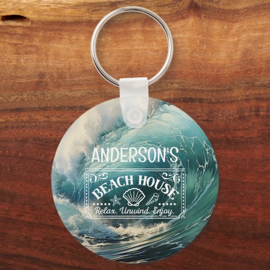 Breaking Surf Uw avontuur begint Sleutelhanger (Voorkant)