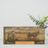 Breaking the Prairie, 1939, door Grant Wood Feestdagenkaart (Staand voorkant)