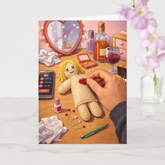 Breaking Up Is Hard To Do Unapologetic Illustratio Kaart (Orchidee)