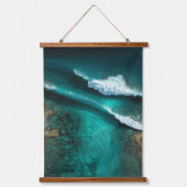 Breaking Waves Aerial Ocean Wall Art Hangend Wandkleed (Voorkant)