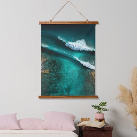 Breaking Waves Aerial Ocean Wall Art Hangend Wandkleed (Slaapkamer)