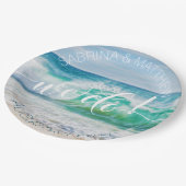 Breaking Waves WE DOEN Strand bruiloft Borden Papieren Bordje (Gekanteld)