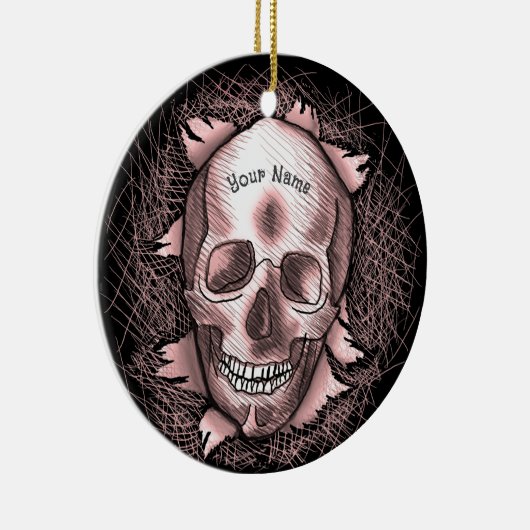 Breakout Red Skull Keramisch Ornament (Rechts)